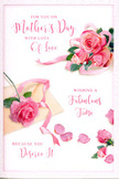 In this Mother's Day card, the artistry of roses and gentle wording comes together in a scene that feels both intimate and celebratory, much like the floral gifts exchanged in homes around Noak Hill. The card's background is a smooth, soft white that sets the stage for a loose arrangement of pink roses scattered across the surface. The blooms are plump and romantic, their petals layered in concentric swirls that range from the palest hint of blush at the outer edges to more saturated rose and dusty pink tones at the heart. They seem to glow with a quiet light, as though illuminated by a soft window glow on a calm spring afternoon. Around the central groups of roses, loose petals fall in a gentle pattern, some overlapping, others lying alone, adding an airy, whimsical touch and suggesting movement, time passing, and memories held dear. A handwritten-style message in elegant, looping script stretches diagonally across the design, its curves echoing the rounded forms of the blossoms. The lettering is clear yet decorative, conveying love, appreciation, and the wish for a special day without overwhelming the flowers themselves. A slim pastel ribbon with a subtle sheen winds among the roses near one corner, evoking the finishing bow on a hand-tied bouquet from a local Noak Hill florist. The lighting is soft and even, casting the faintest shadows that give depth to the petals and ribbon while preserving a gentle atmosphere. Altogether, the card feels like a visual whisper of love and thanks, ready to be tucked beside a vase of fresh roses or presented on a breakfast tray on Mother's Day morning.
